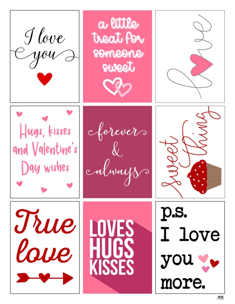 Printable Valentine s Day Cards 250 Free Printables Printabulls