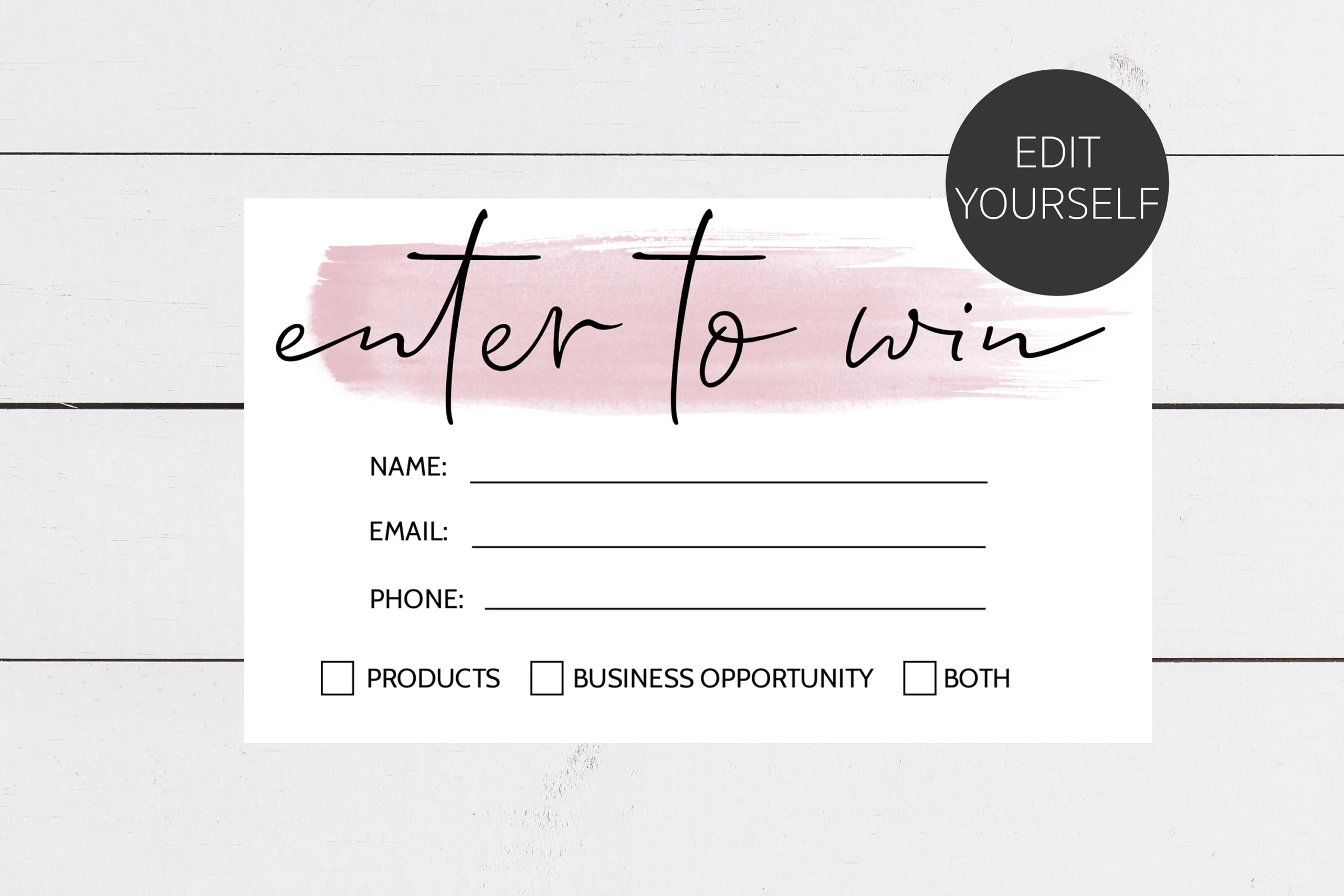 Raffle Ticket Template Enter To Win Template Business Template 