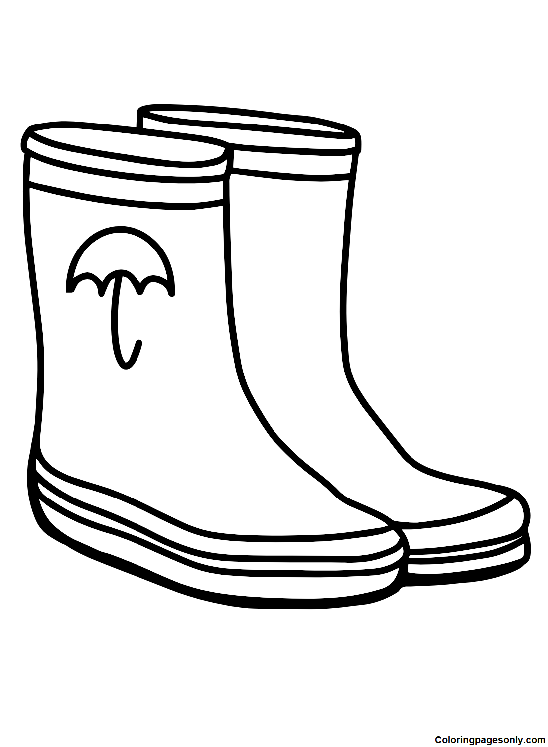 Rain Boot Template Free Printable