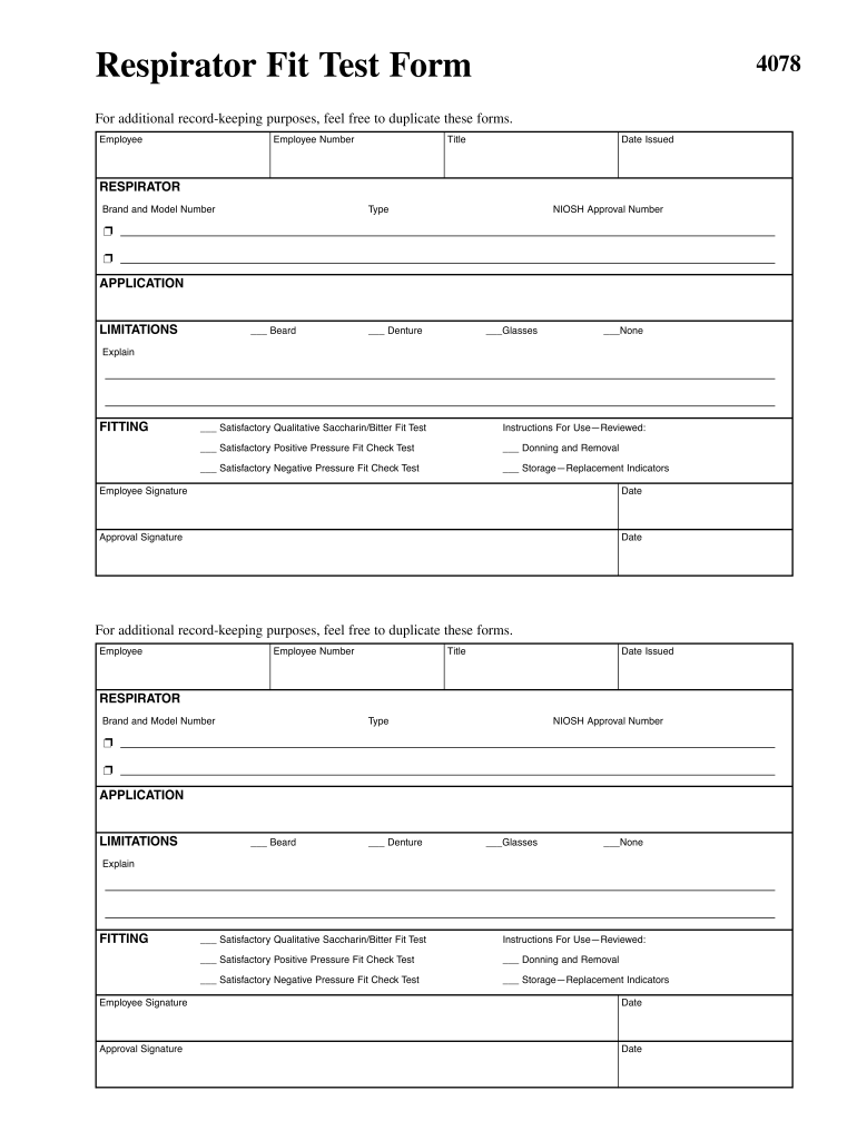Respirator Fit Test Form Pdf Fill Out amp Sign Online DocHub
