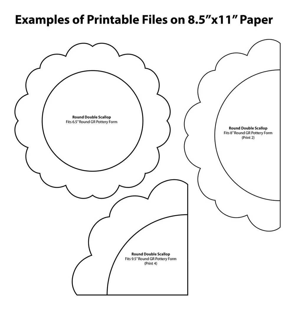 Free Printable Scallop Template Free Printable Scallop Template