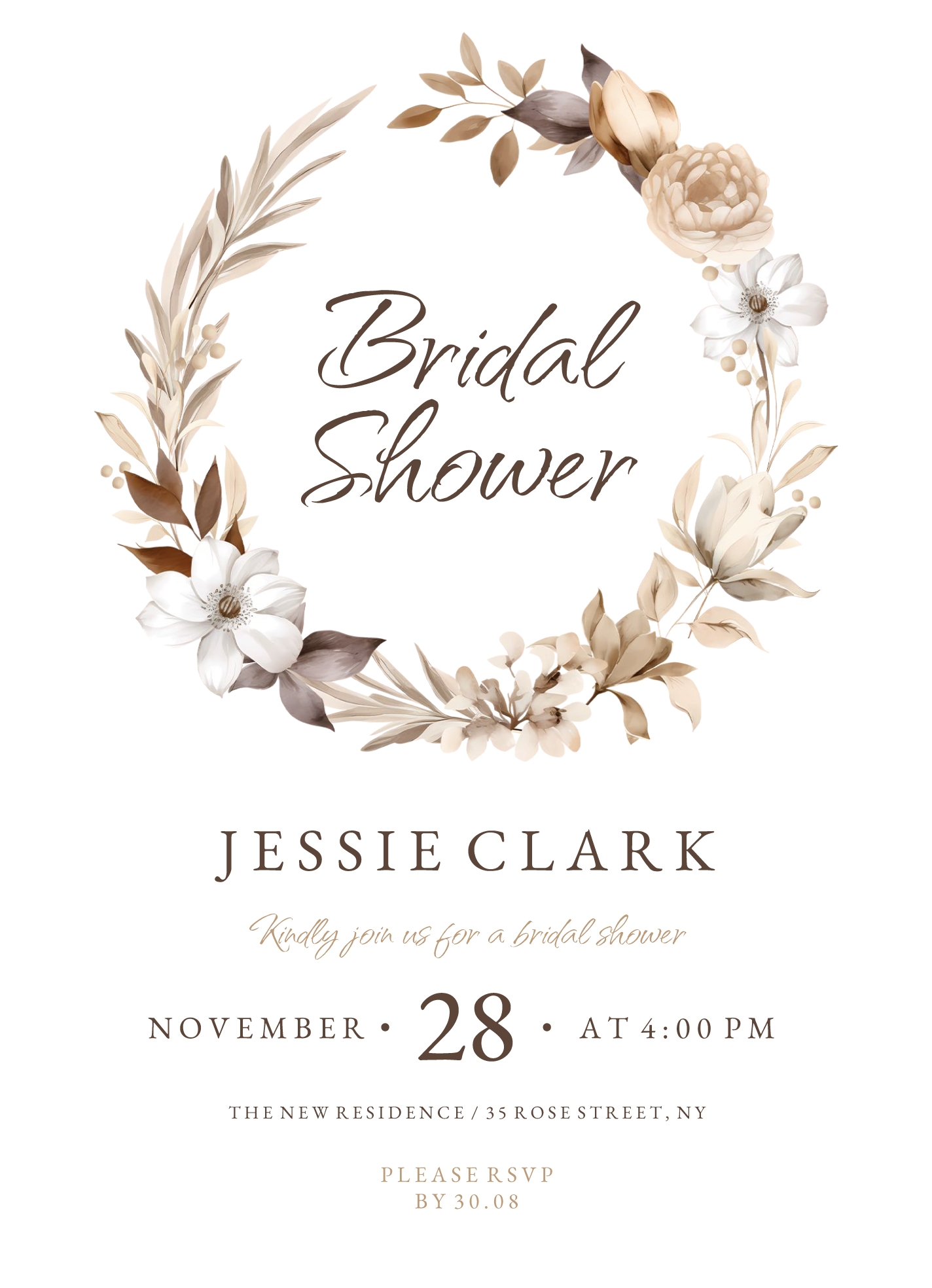 Printable Wedding Shower Invitations Templates