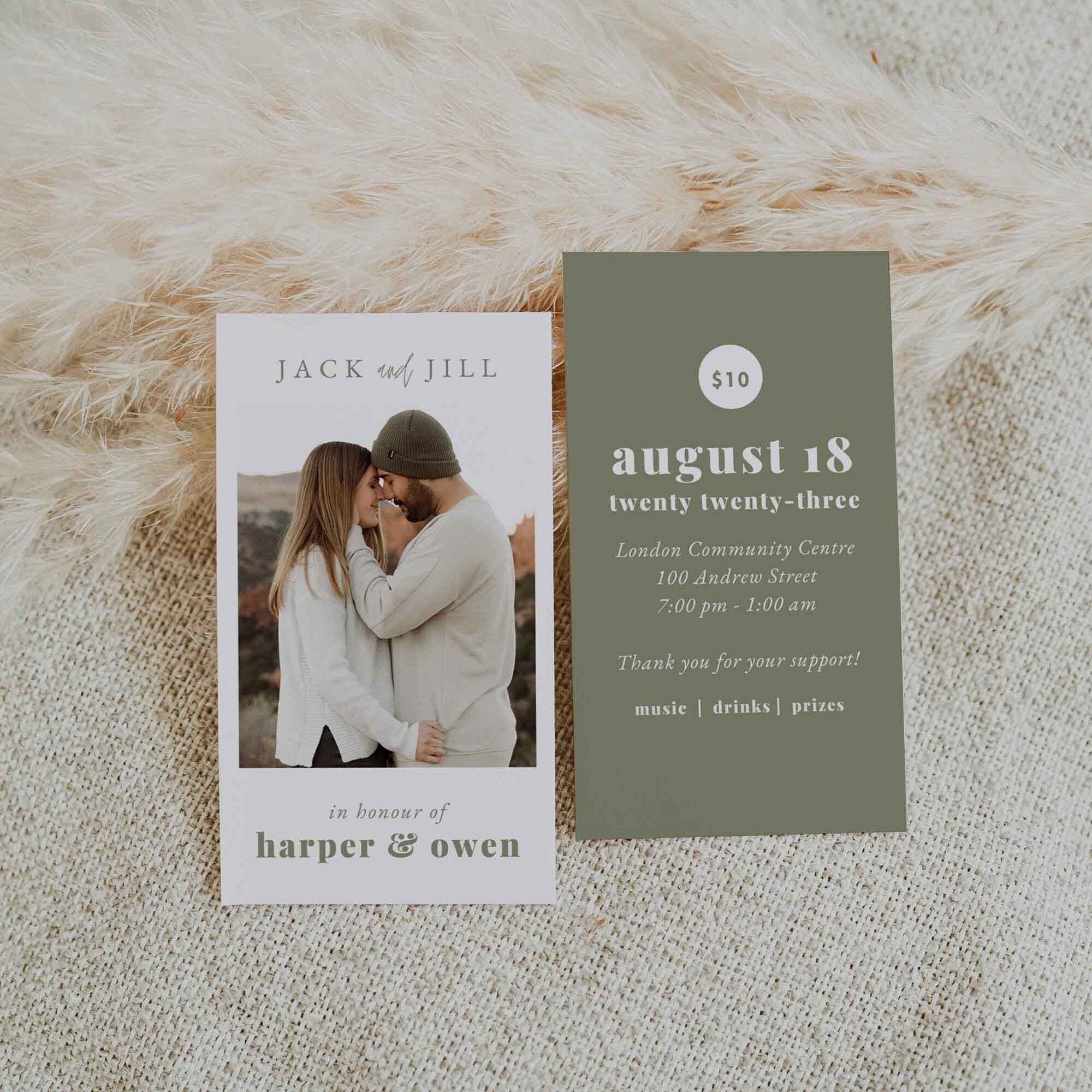 Printable Jack And Jill Ticket Templates