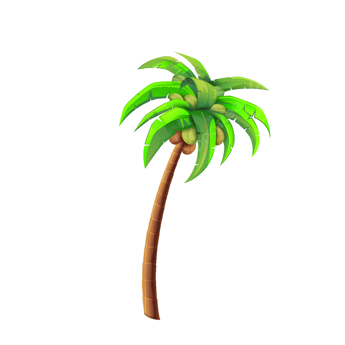 Printable Coconut Tree Template