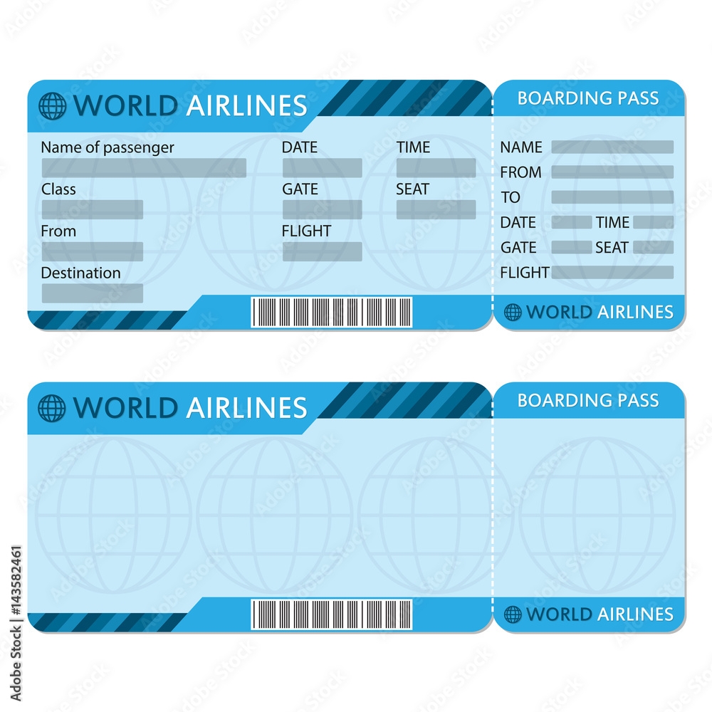 Printable Plane Ticket Template