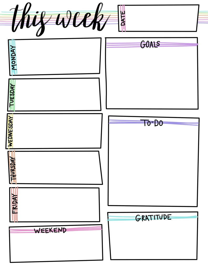 Printable Weekly Student Planner Template Printable Weekly Student Planner Template