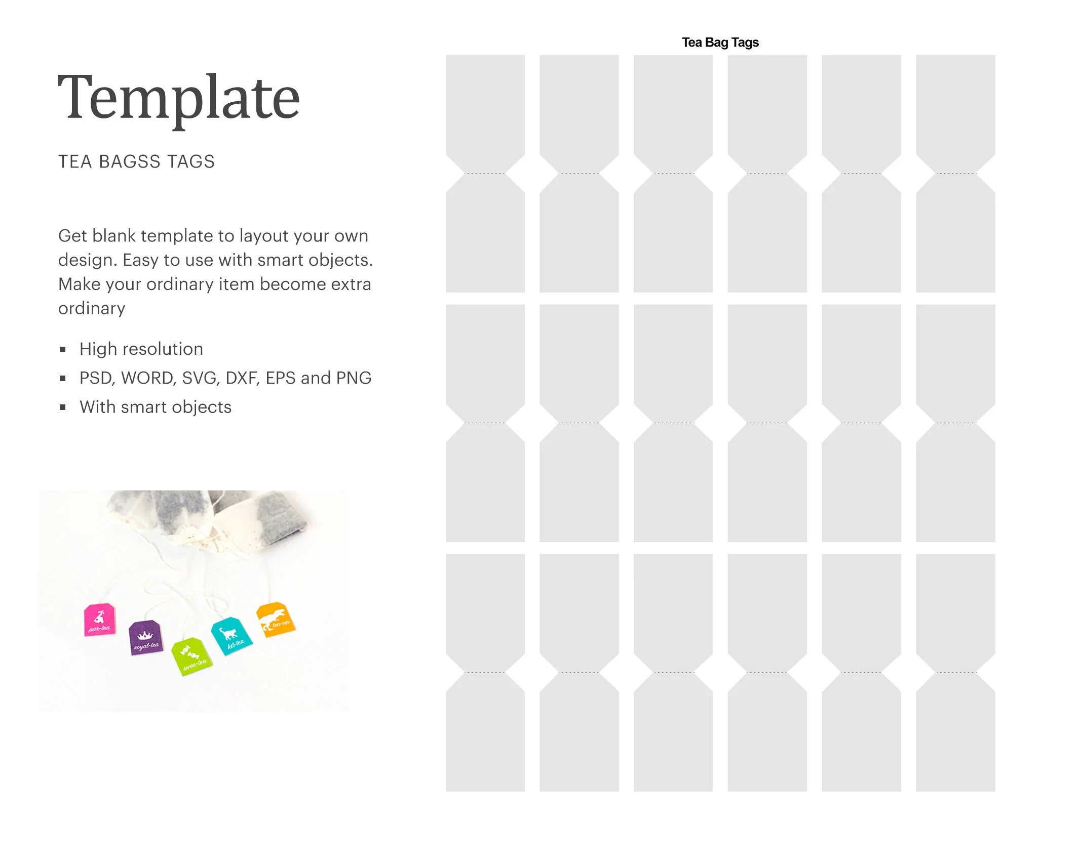 Free Printable Tea Bag Tag Template