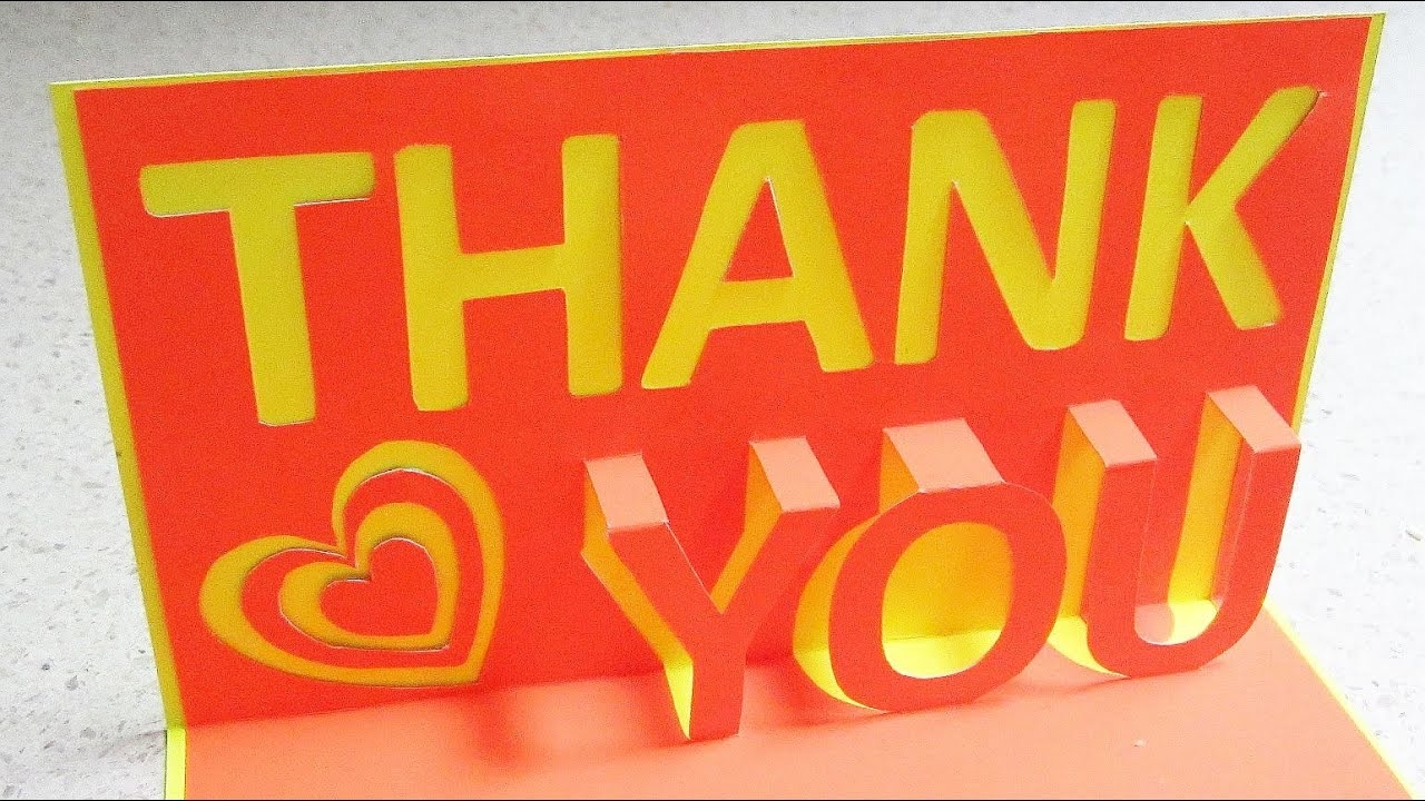 Printable Thank You Pop Up Card Template