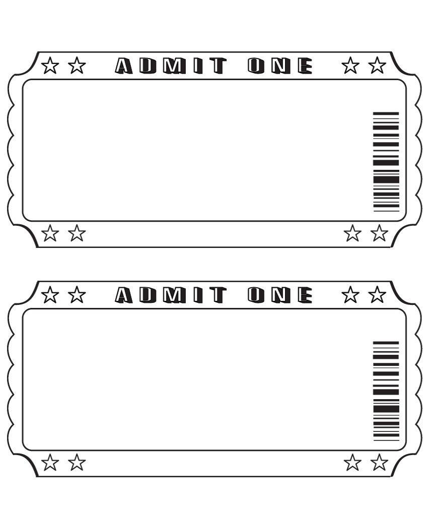 Free Ticket Template Printable Free Ticket Template Printable