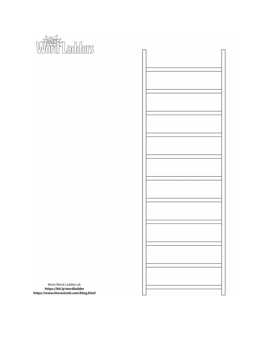 Printable Word Ladder Template