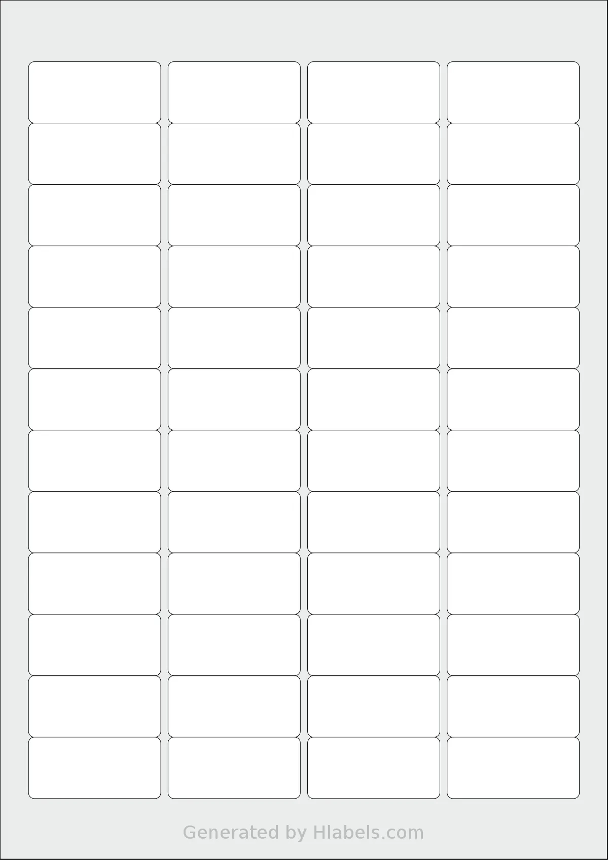 TownStix A4 48 Label Template Print Online Instantly