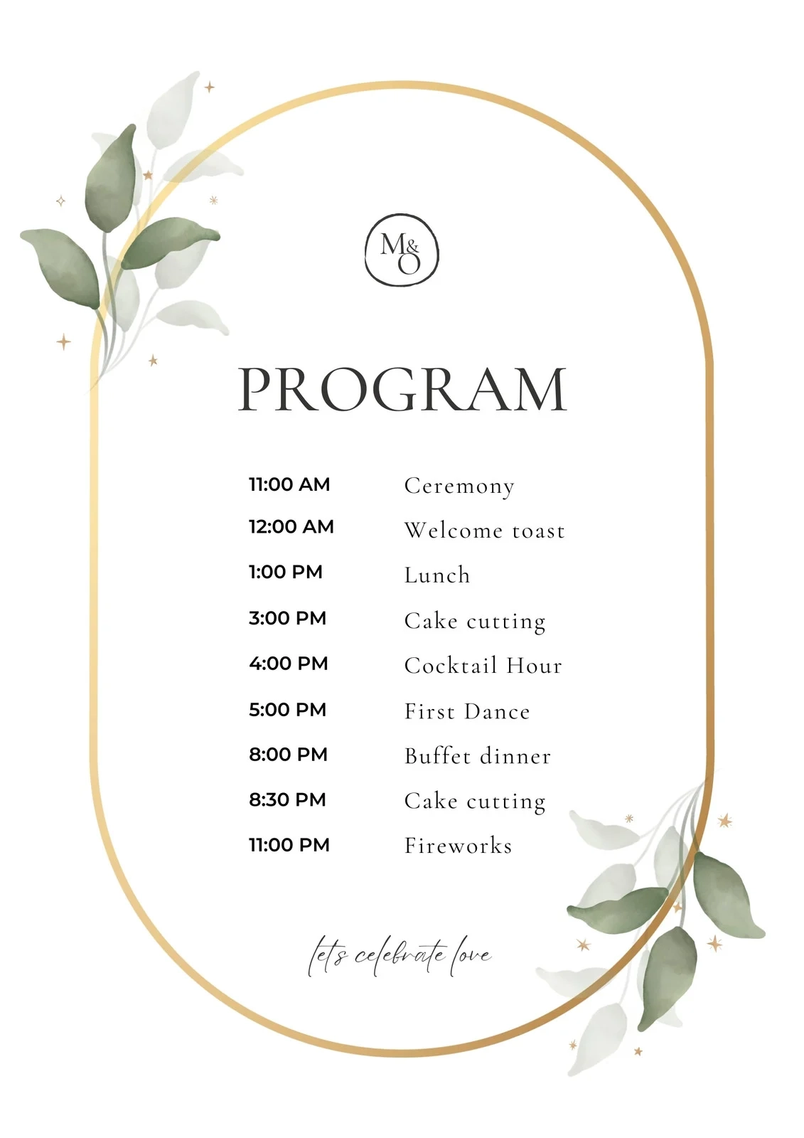 Traditional Wedding Program Examples Wedding Program Canva Free 