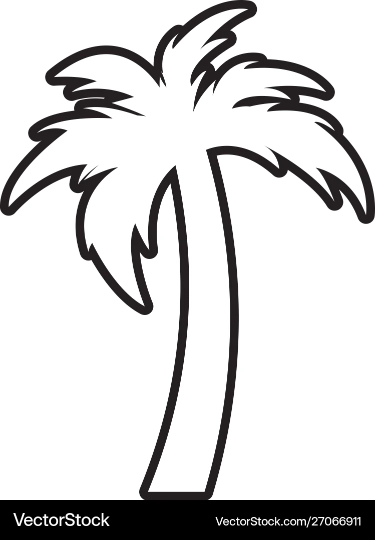 Tropical Palm Tree Graphic Royalty Free Vector Image