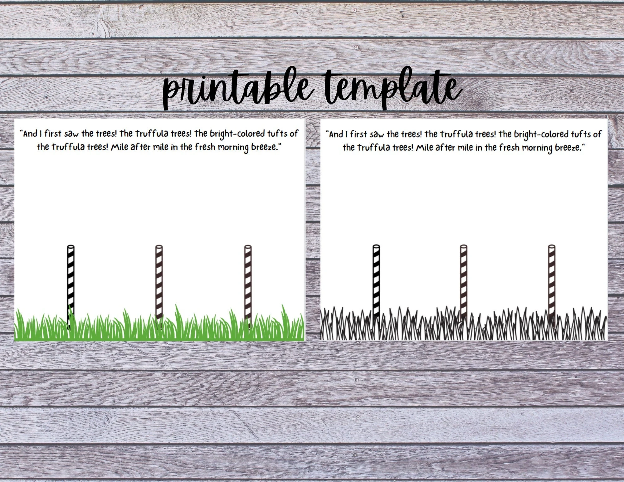 Truffula Trees Printable Template Etsy