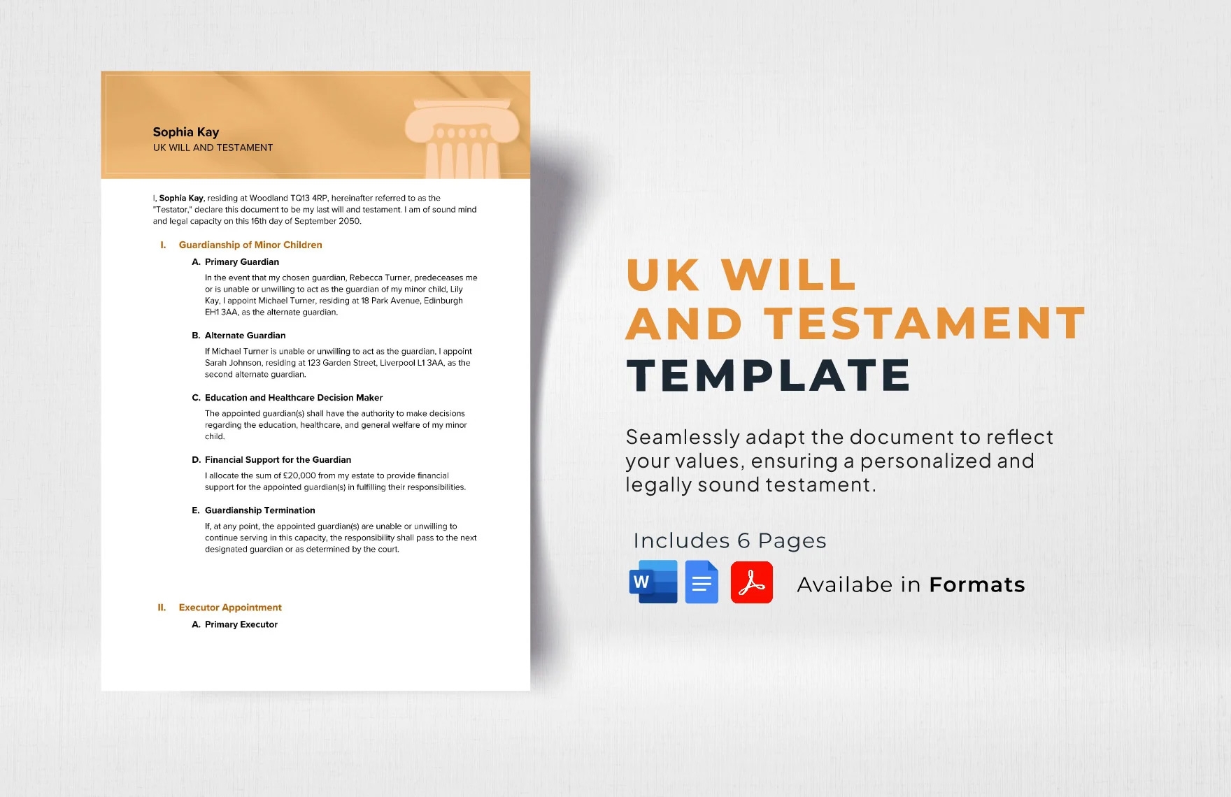 Free Printable Will Template Uk