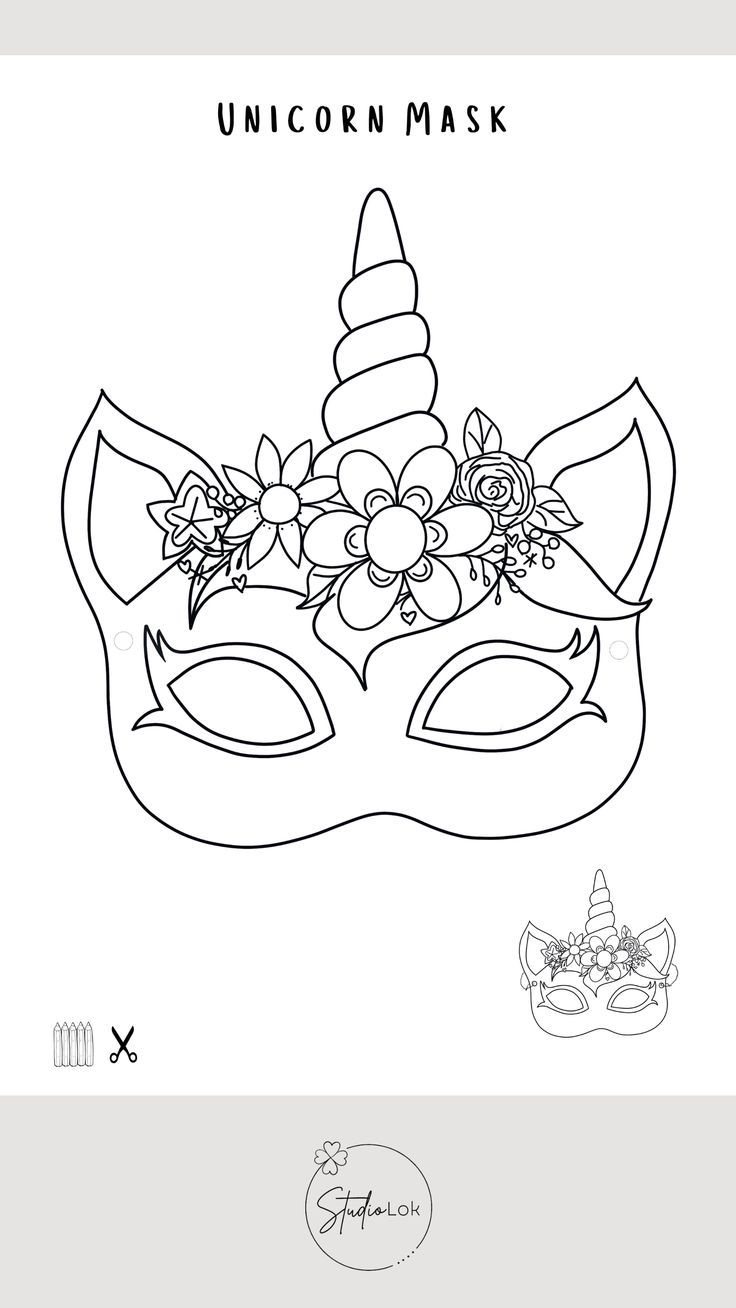 Unicorn Mask Printable