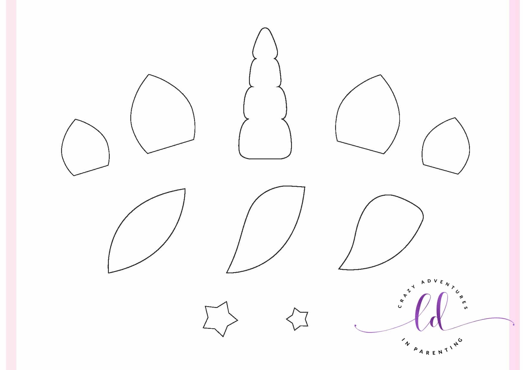 Free Printable Unicorn Face Template