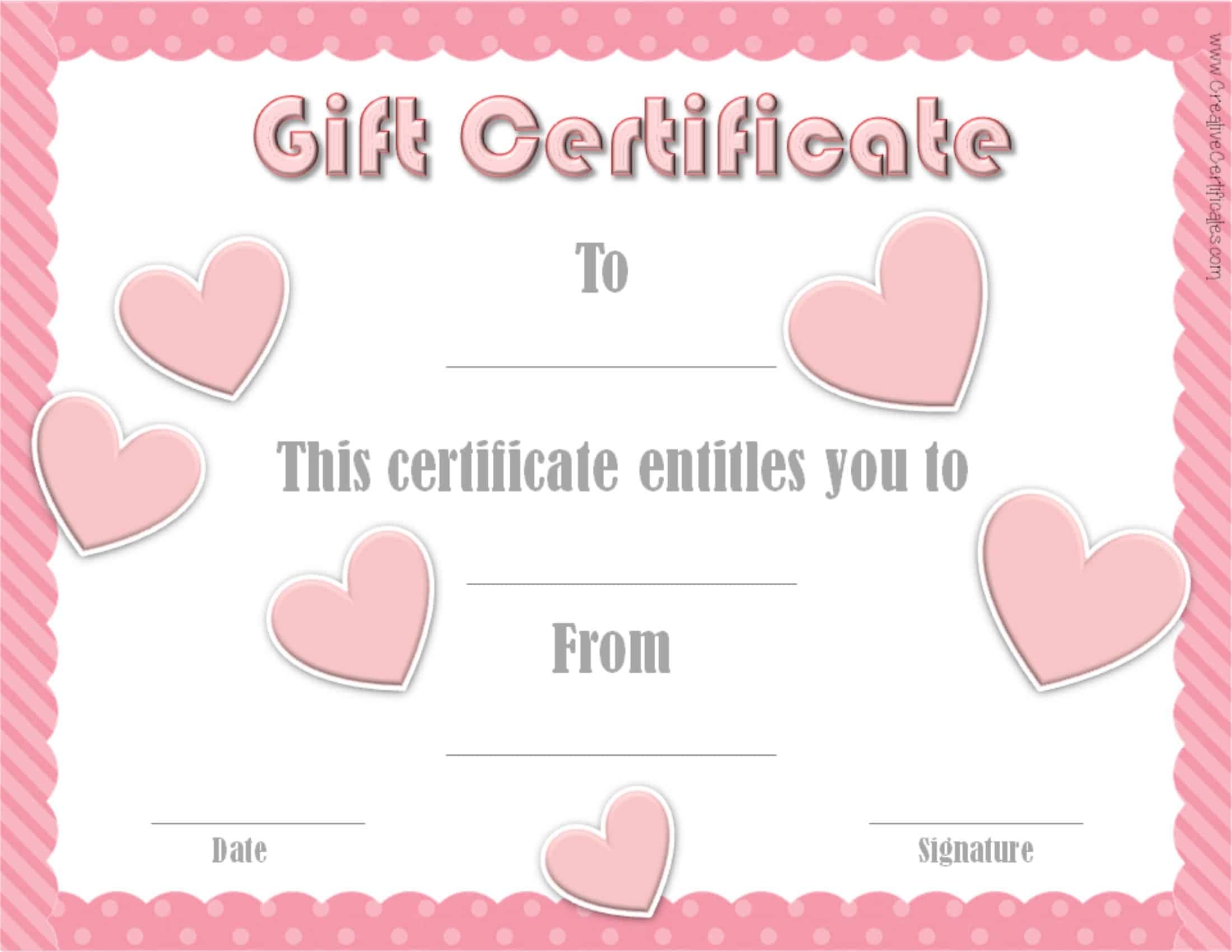 Valentine s Gift Certificates
