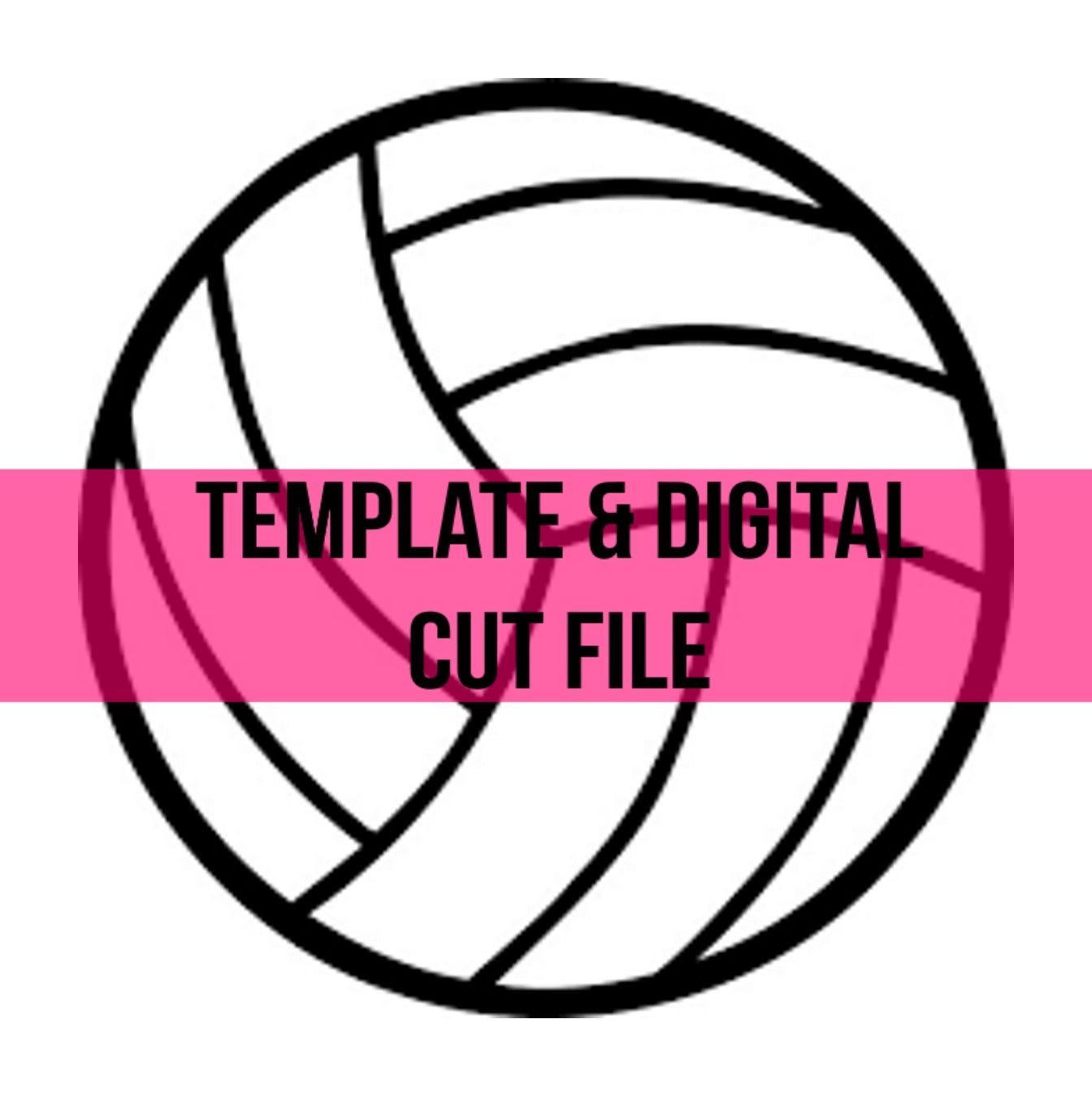Volleyball Template amp amp Digital Cut File Worksheets Library