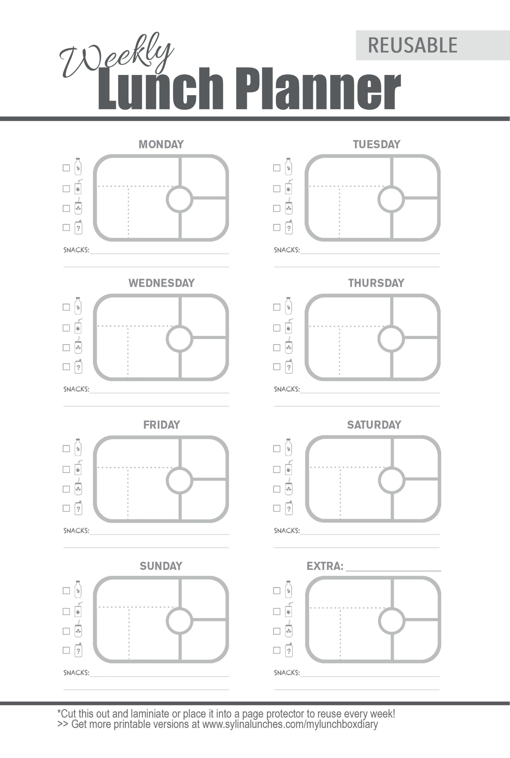 Lunch Box Template Printable