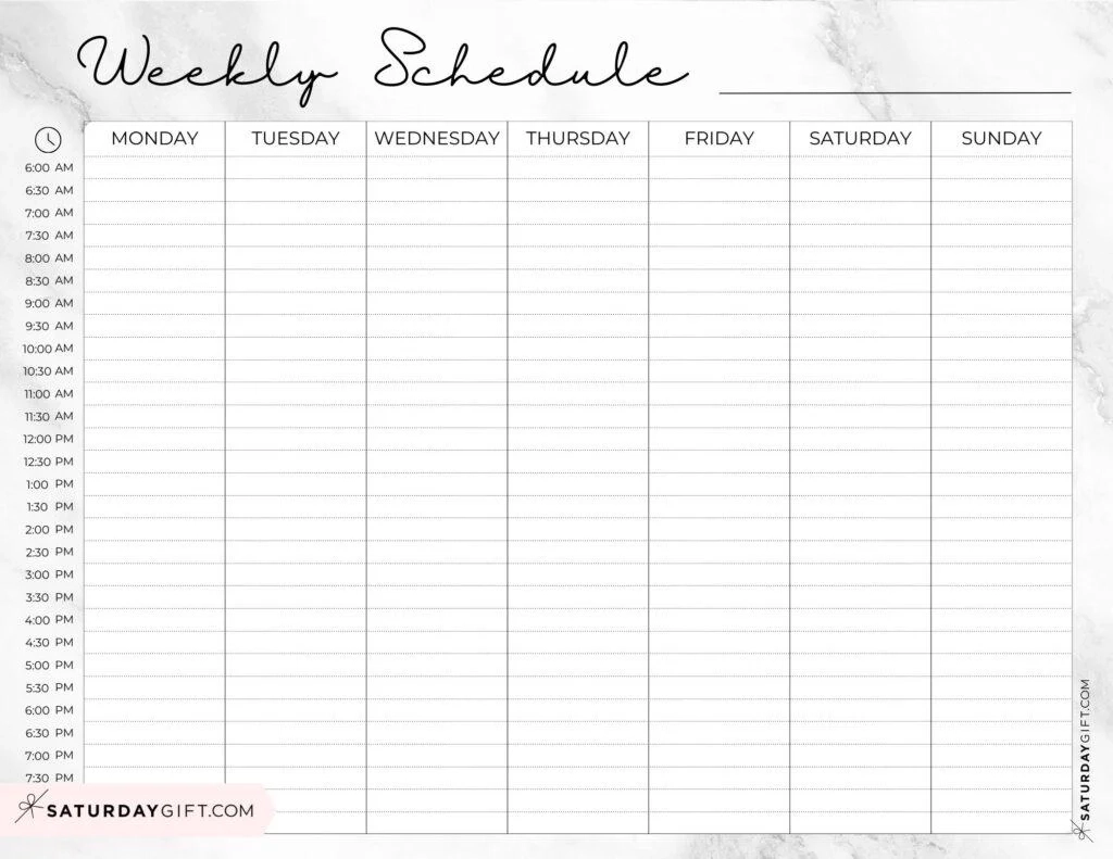 Weekly Planner Printable 39 Cute Free Weekly Calendar Templates