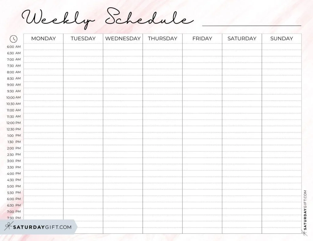 Weekly Planner Printable 39 Cute Free Weekly Calendar Templates 