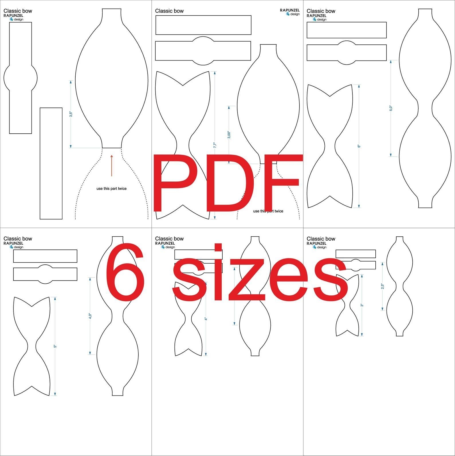 Hair Bow Printable Template