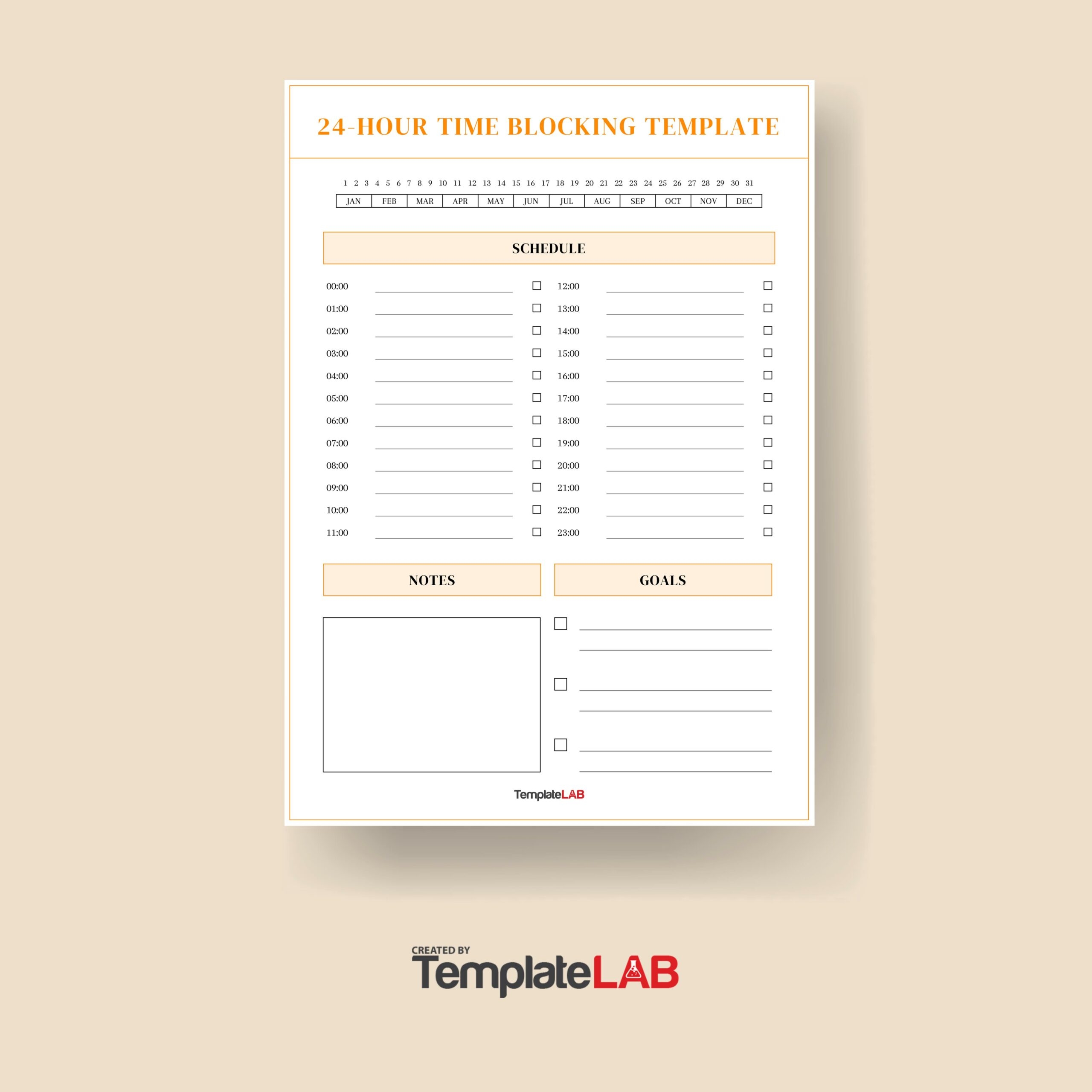 Free Printable Time Blocking Template Printable