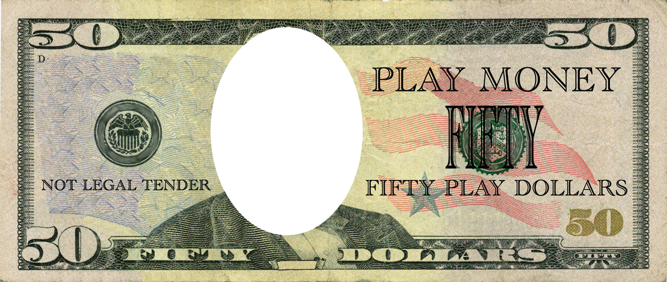 Add Your Own Face Play Money Templates
