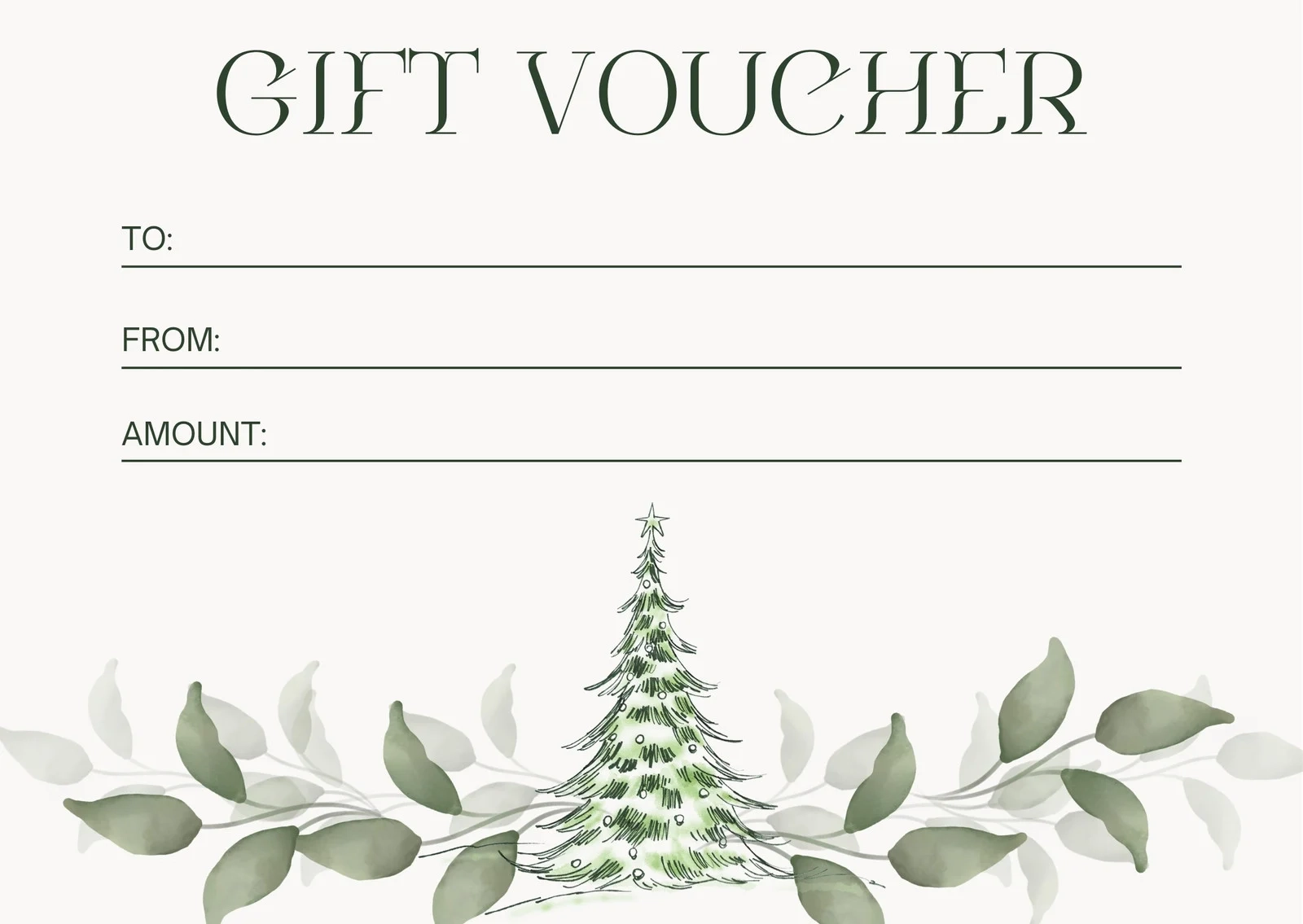 Printable Gift Voucher Template Free