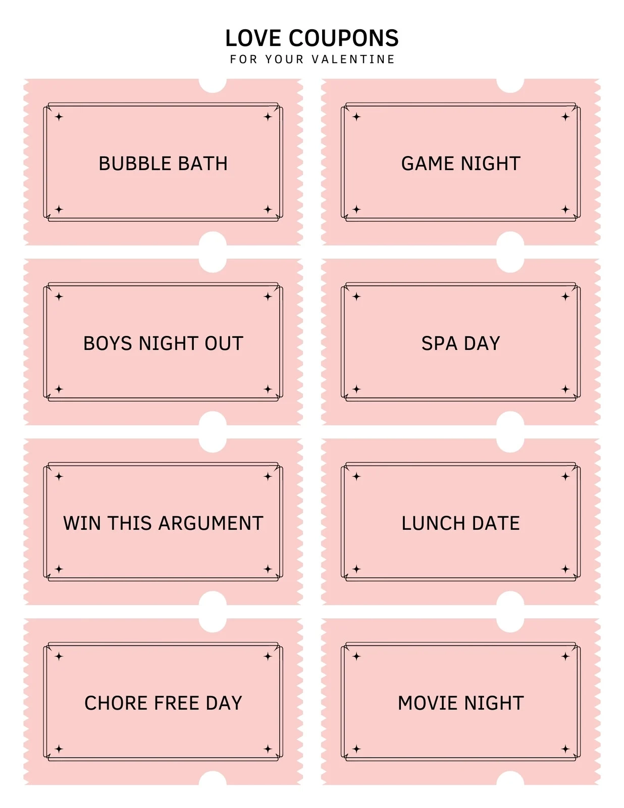 Free Printable Love Coupon Templates Canva