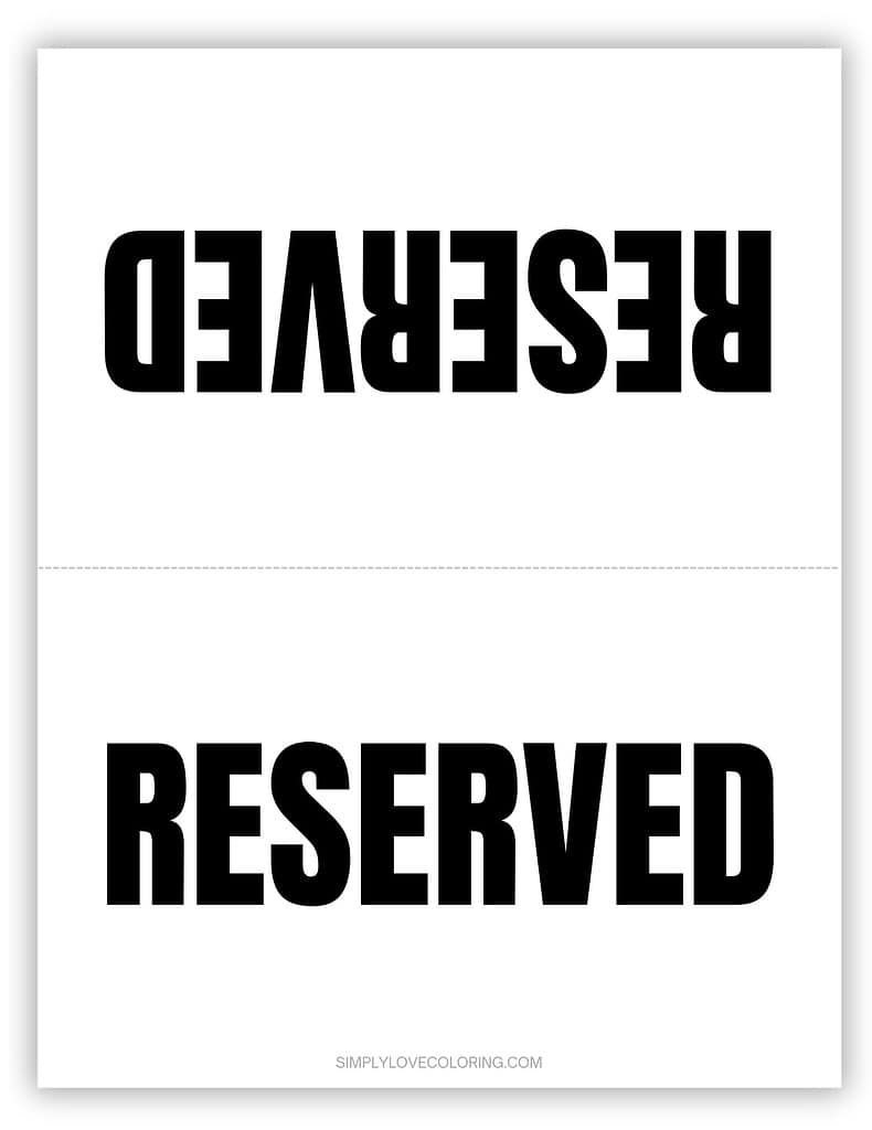 Free Printable Reserved Sign Free PDF Download Simply Love 