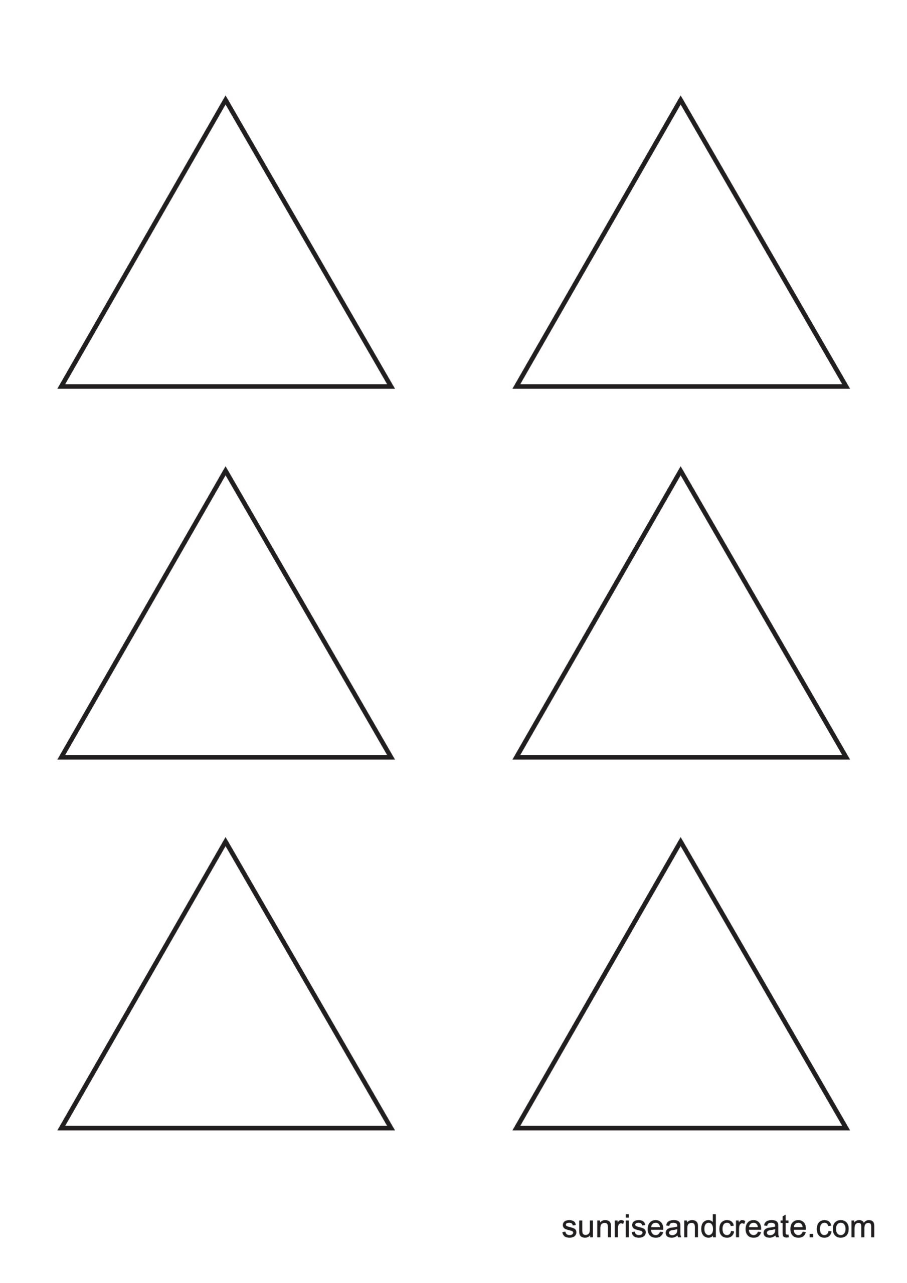 Free Printable Triangle Templates
