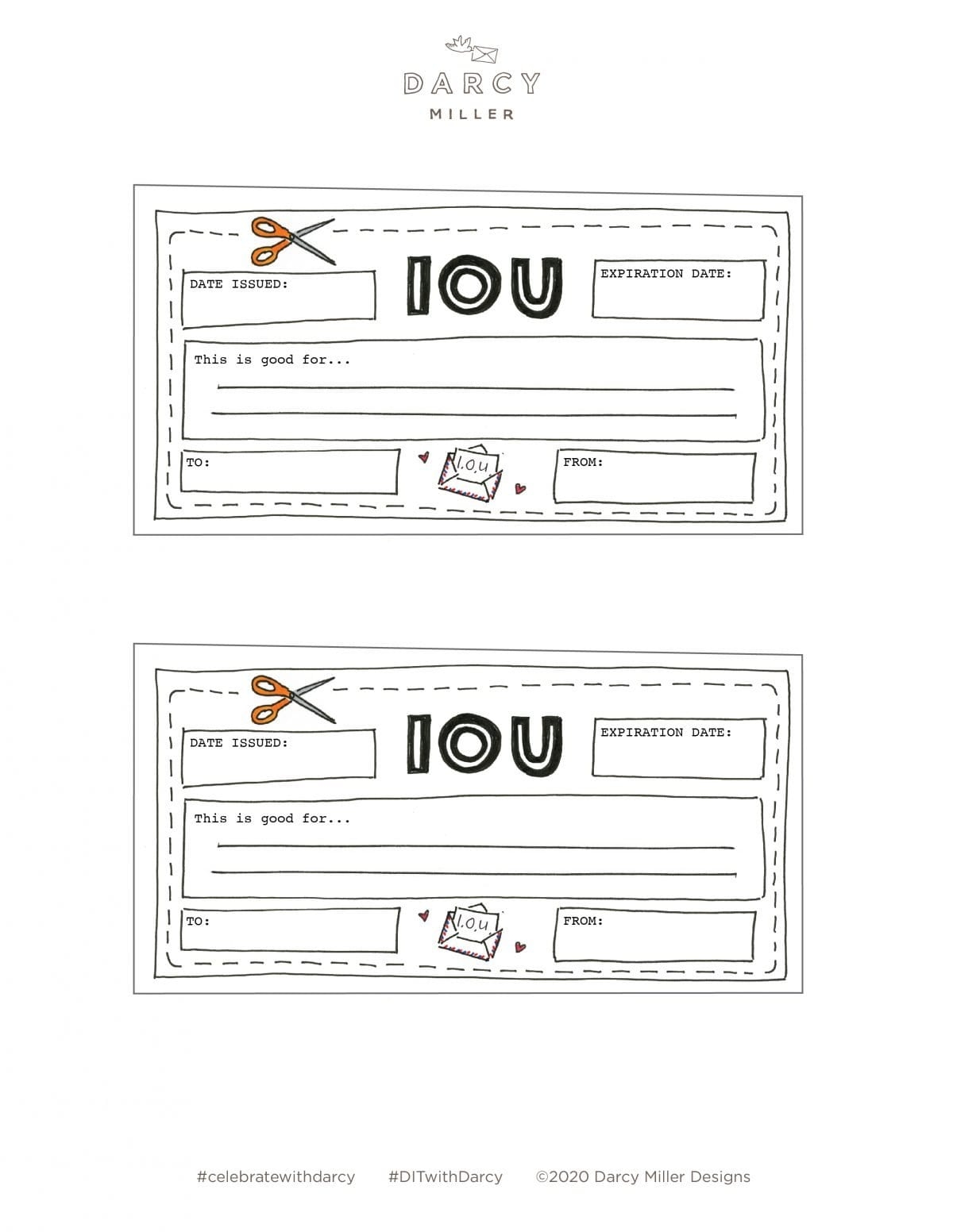 IOU Coupon