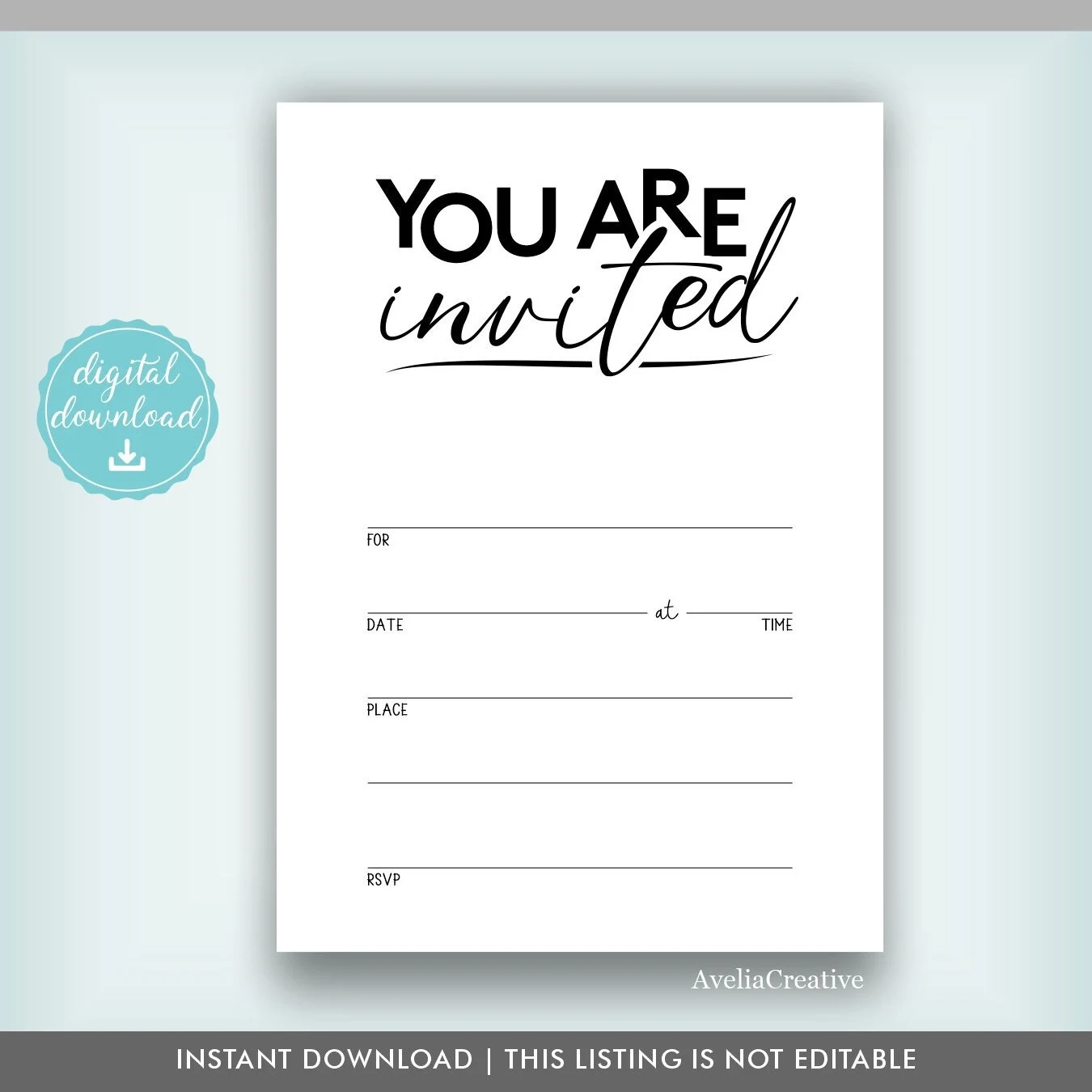 Printable You Re Invited Template