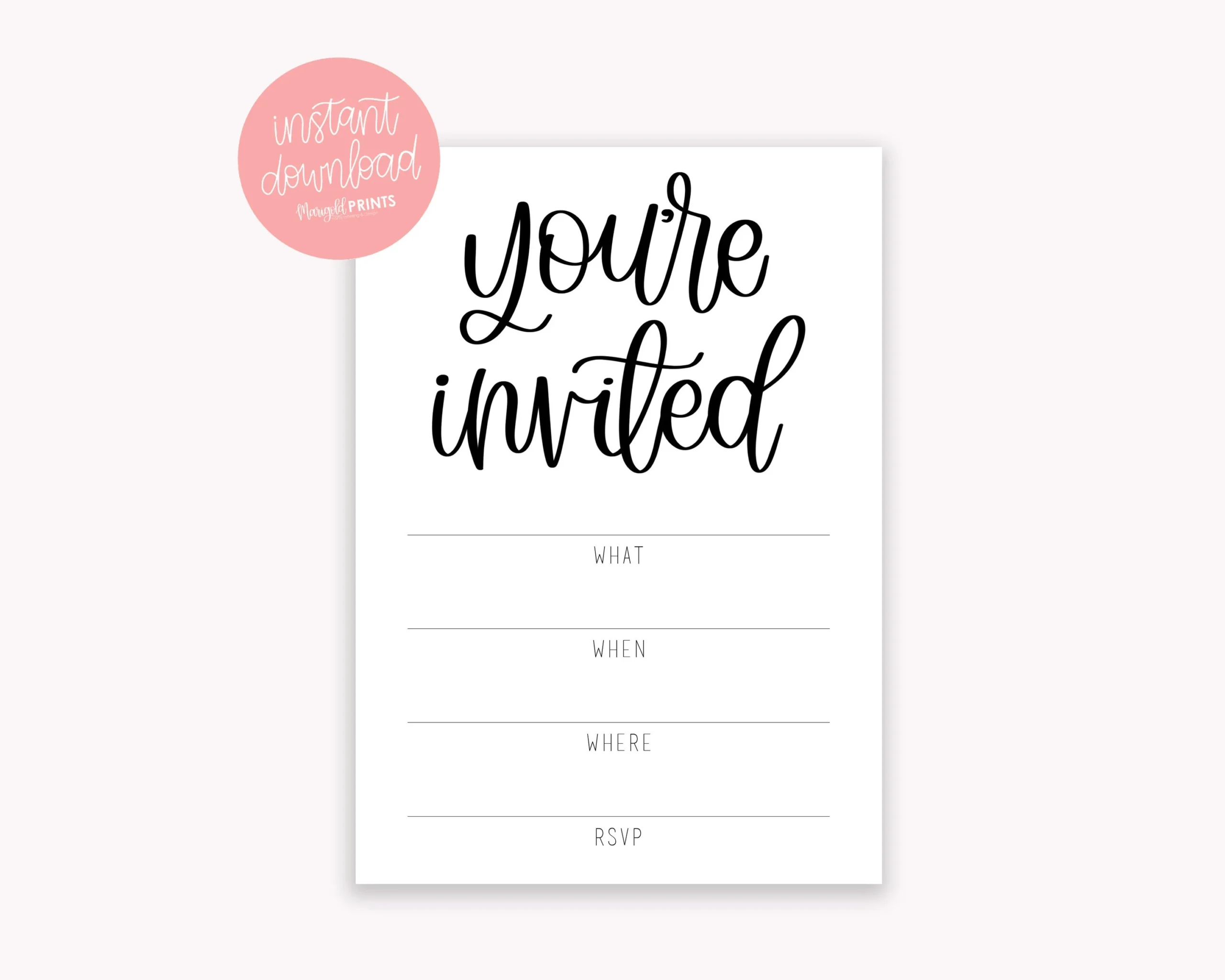 You re Invited Printable Invitations Fill In The Blank